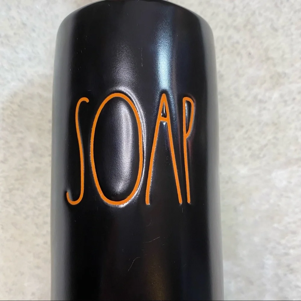 Rae Dunn Halloween Soap Black and Orange Soap Dispenser